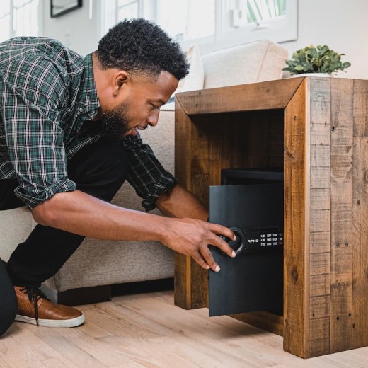 Black Cabinet Safe With Perfect Size For Home Use, Commercial & Residential Safe, 1.2 Cubic Feet, RPNB RP36ESA