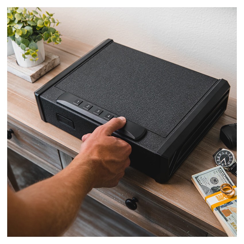 Pistol Safe with Biometric Fingerprint Lock for 2 Pistols-RPNB RP19001F