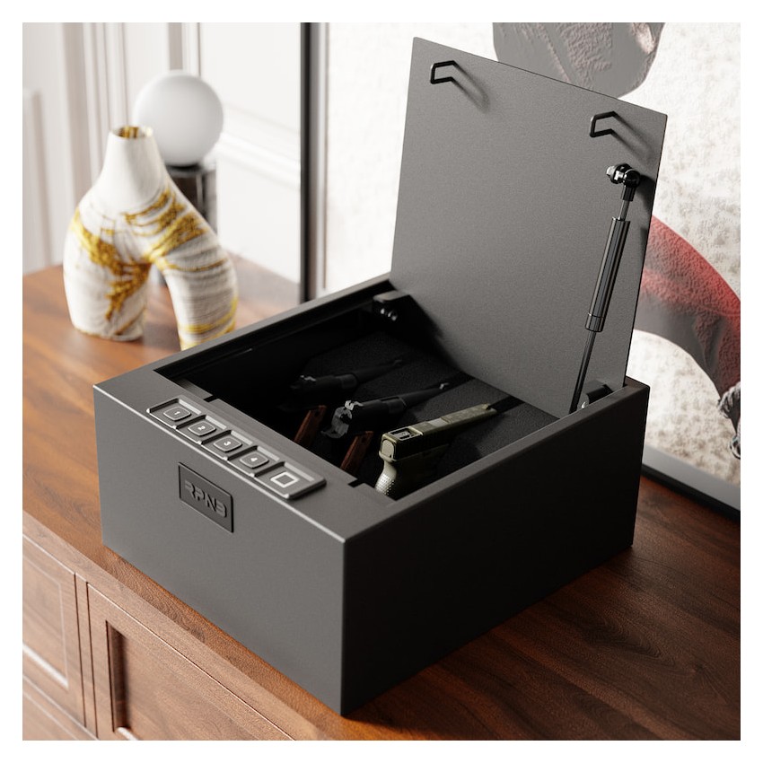 Drawer Safe with Biometric Fingerprint Lock, Top Opening Gun Safe-RPNB RP2004