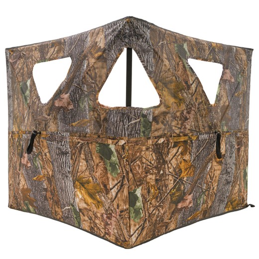 RPNB Hunting Blind, Two-Panel Easy Setup Ground Hunting Blinds, One-Way See-Through Dual Hub Stakeout Hunting Screen