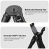 RPNB Shooting Tripod with 360°V Yoke Rest, Shooting Sticks with Bubble Level,Button Compass for Hunting, Black