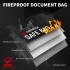Portable Fireproof Document Bag With Non-Itchy Silicone Coated, 11 ×8 Inches