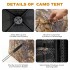 RPNB Huntuing Ground Blind, One-Way See-Through Side-By-Side 4-6 Person Hunting Blind, Two Pop-Up Camouflage Hunting Tents with Noise-Free Windows